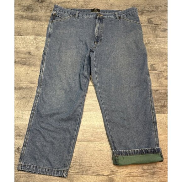 RedHead‎ Flannel Lined Jeans Mens 42x29 Denim Carpenter Relaxed Cargo Straight - Picture 1 of 14